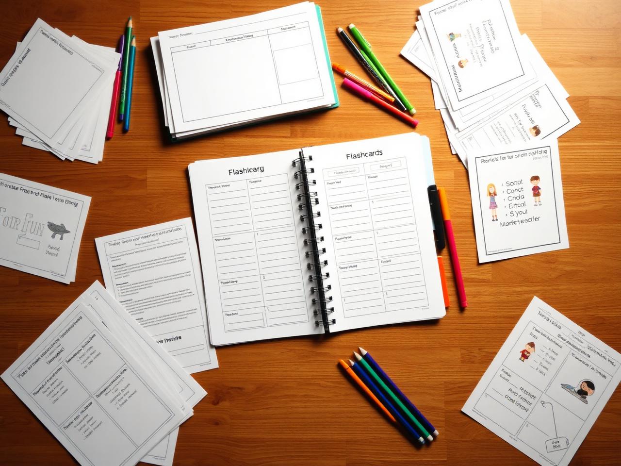 Preview of preschool worksheets, flashcards and phonics printables